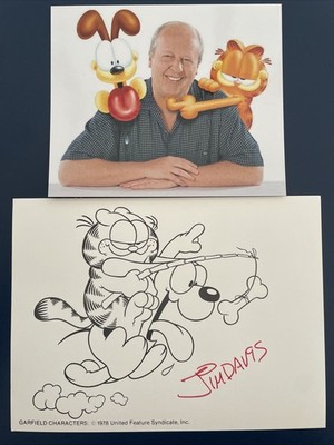 Jim Davis Garfield-Zeichner Original-Autogramm