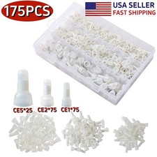 175PCS Nylon Closed End Crimp Cap Copper Core 22-10AWG Wire Connectors Terminals