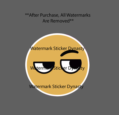 Side Eye Emoticon Sticker Waterproof Decal Text Emoji Funny Humor Gift NEW