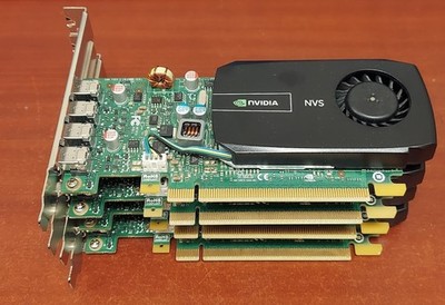 Lot of 4 Nvidia Quadro NVS 510 2GB GDDR3 PCI-E x16 Low Profile Video Card