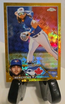 2023 Topps Chrome Logofractor Bo Bichette /50 Gold Logofractor SP #11 Blue Jays