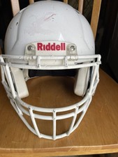 Casco de fútbol americano Riddell blanco velocidad adulto talla L auténtico. Usado. Memorabilia