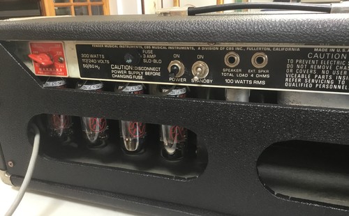 Vintage Valve Fender Bassman 100 Amplifier - Picture 5 of 10