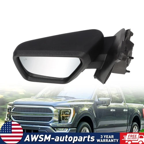 Manual Fold For 2021-2024 Ford F-150 F150 Left Driver Side Mirror Heated BLIS