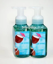 BATH & BODY WORKS Paradise Coconut GENTLE & CLEAN FOAMING HAND SOAP (Pack 2)