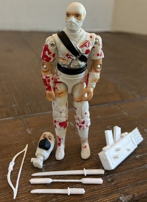 Black Major GI Joe Custom Blood Splatter Storm Shadow 3.75  O-Ring Figure