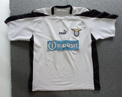01/02 Puma SS Lazio サッカーシャツ ホワイト Lazio Jersey Puma Football shirt Maglia Soccer Calcio white