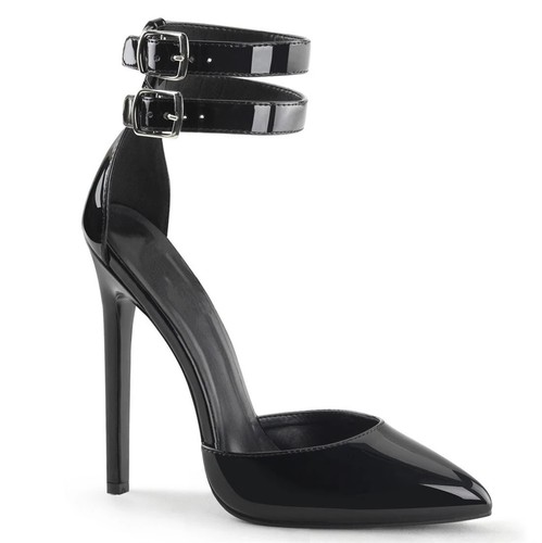 Women Ankle Strap Pointed Toe D'Orsay Pumps Buckle Stiletto High Heels Shoe Club - Picture 9 of 10