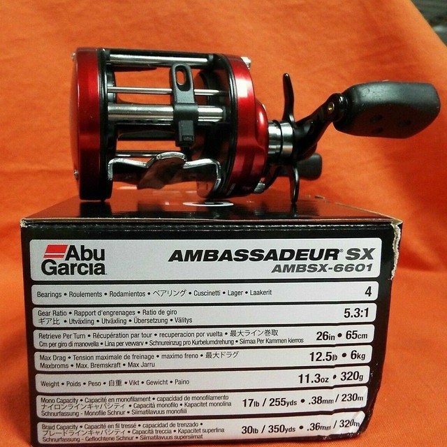 abu garcia ambassadeur sx round baitcast reel