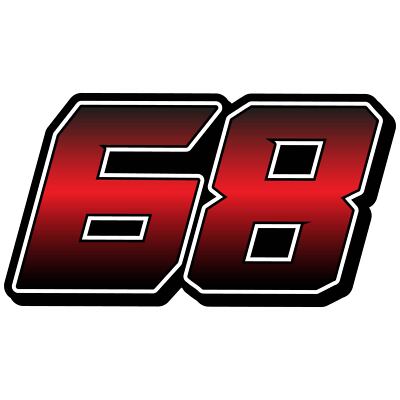 3pcs MX Racing Number Stickers G06 Gradient Custom Vinyl Decal Car ...