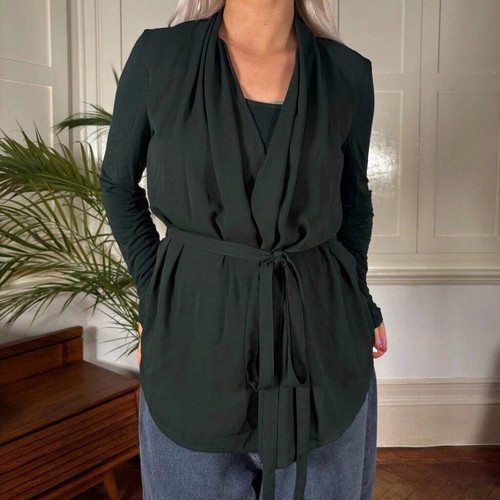Intimissimi Long Sleeve Top - Medium Green Cotton Blend - Picture 2 of 7