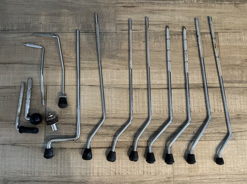13pc. Lot of Drum Parts.  Tom Legs, Arms, Spurs, Etc.