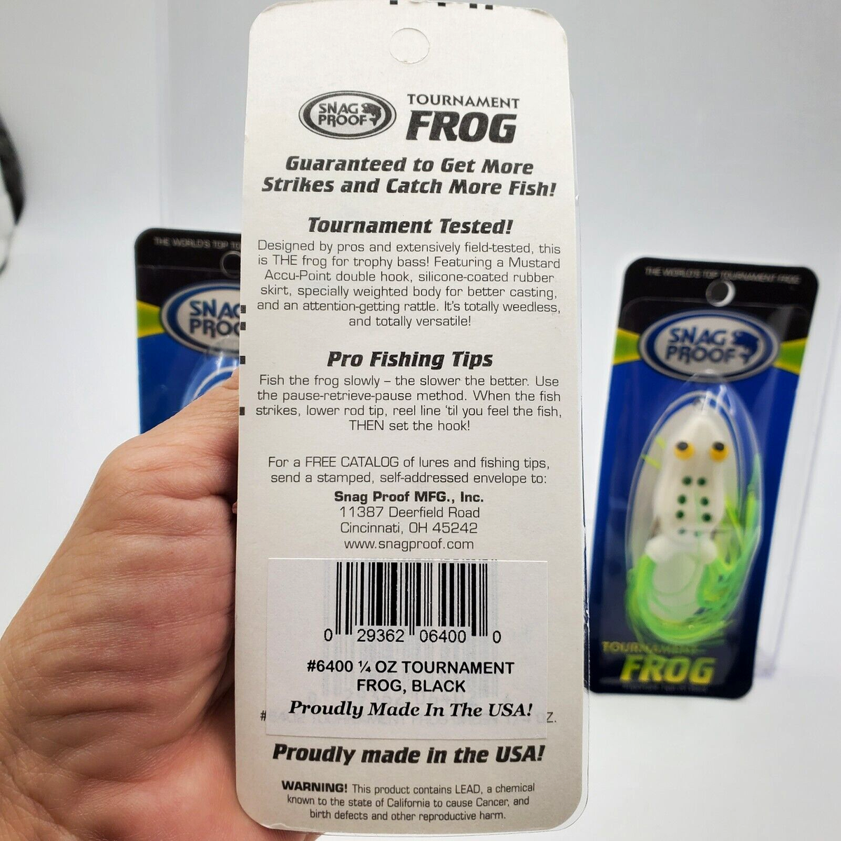 Snag Proof 6400 Series 1/4 Oz Tournament Topwater Surface Frog You