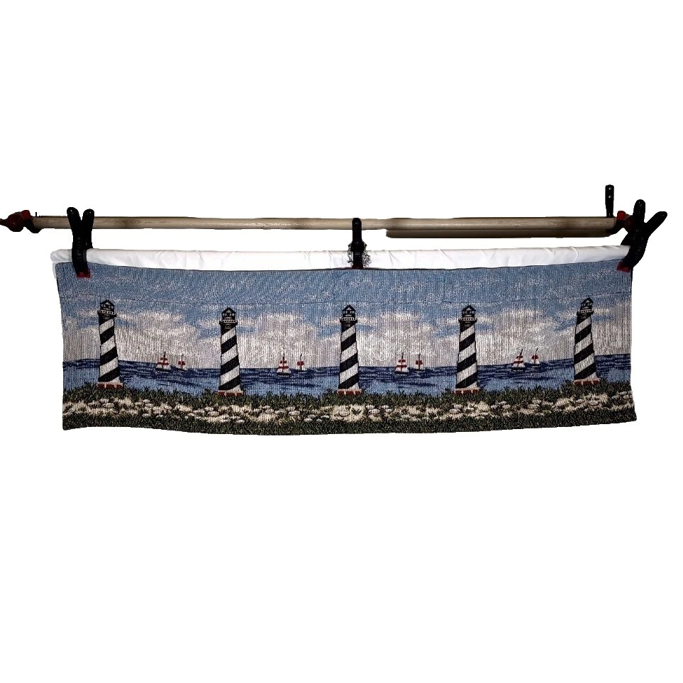 Mezcla de Algodón Cortinas de Ventana Multicolor náutico