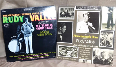 Rudy Vallee : The Greatest Vaudeo-Doe-R , and Fleischmann's Hour, 33 RPM SIGNED