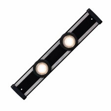 HALO 12 in. LED Black Under Cabinet Puck Light Kit, 2 Pucks, 3000K Color