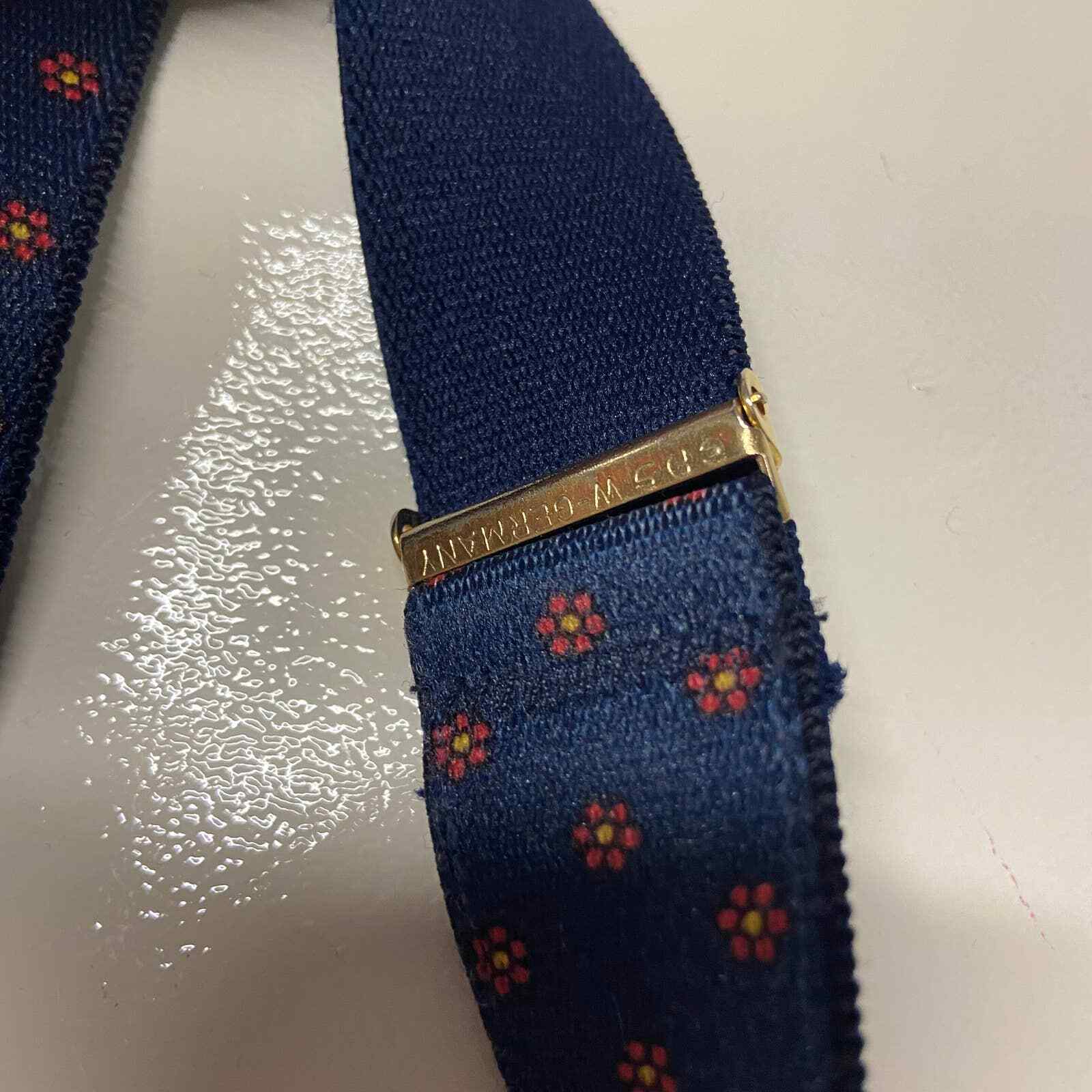 Bretelle Uomo A X Made In Germany – Lindenmann – 4 Clip In Argento Nichel-Free, Larghezza 30 Mm, Blu Scuro, Eleganza E Qualità Artigianale - 3