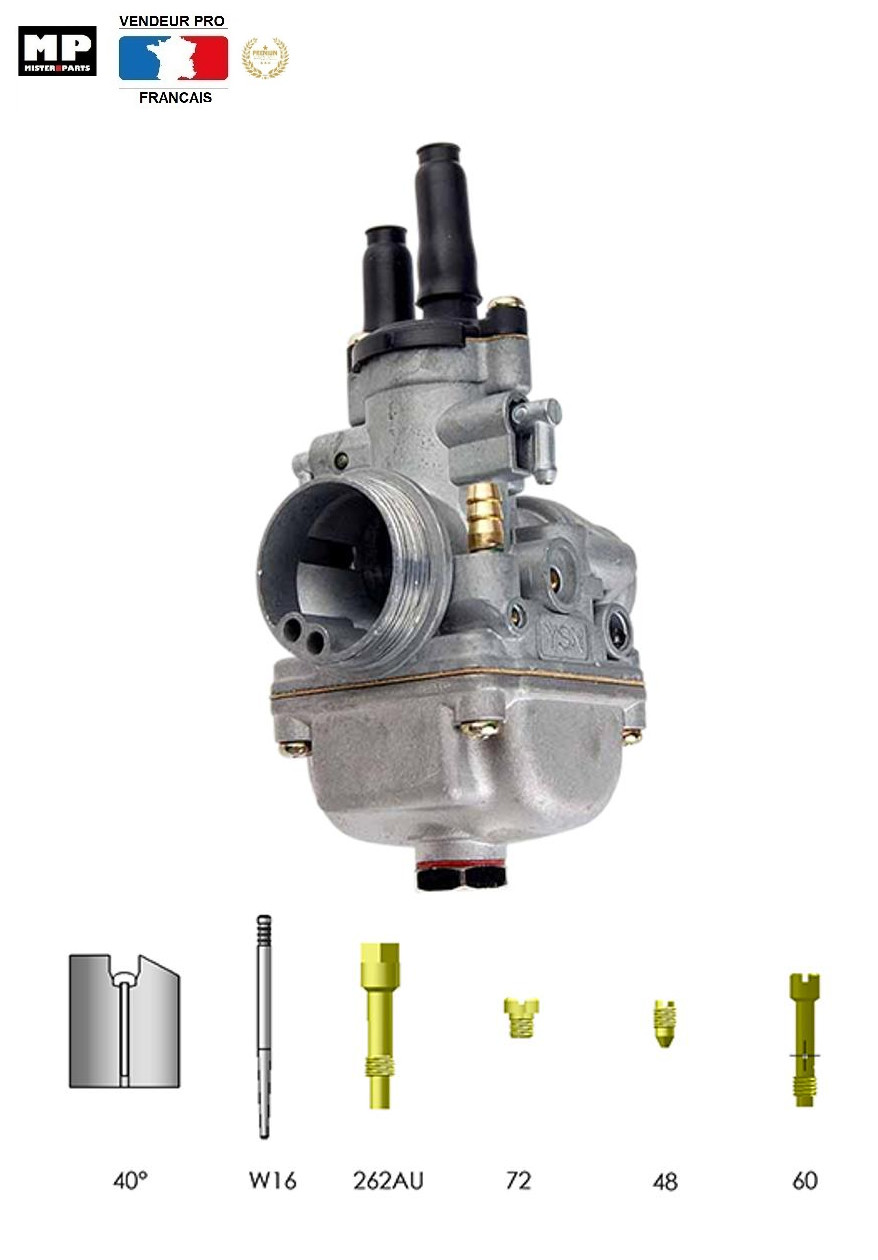 Carburateur PHBG 19 cuve alu montage souple pour rénover l'admission de votre moto
