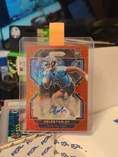 2021 Panini Prizm Football Caleb Farley Rookie Red Shimmer Auto /35 RC FOTL