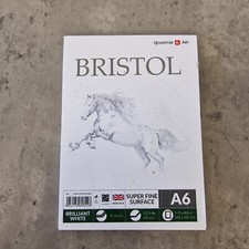 A6 Super Fine Surface Pad Bristol 200gsm A6 Pad White - 20 Sheets - UK Free P&P