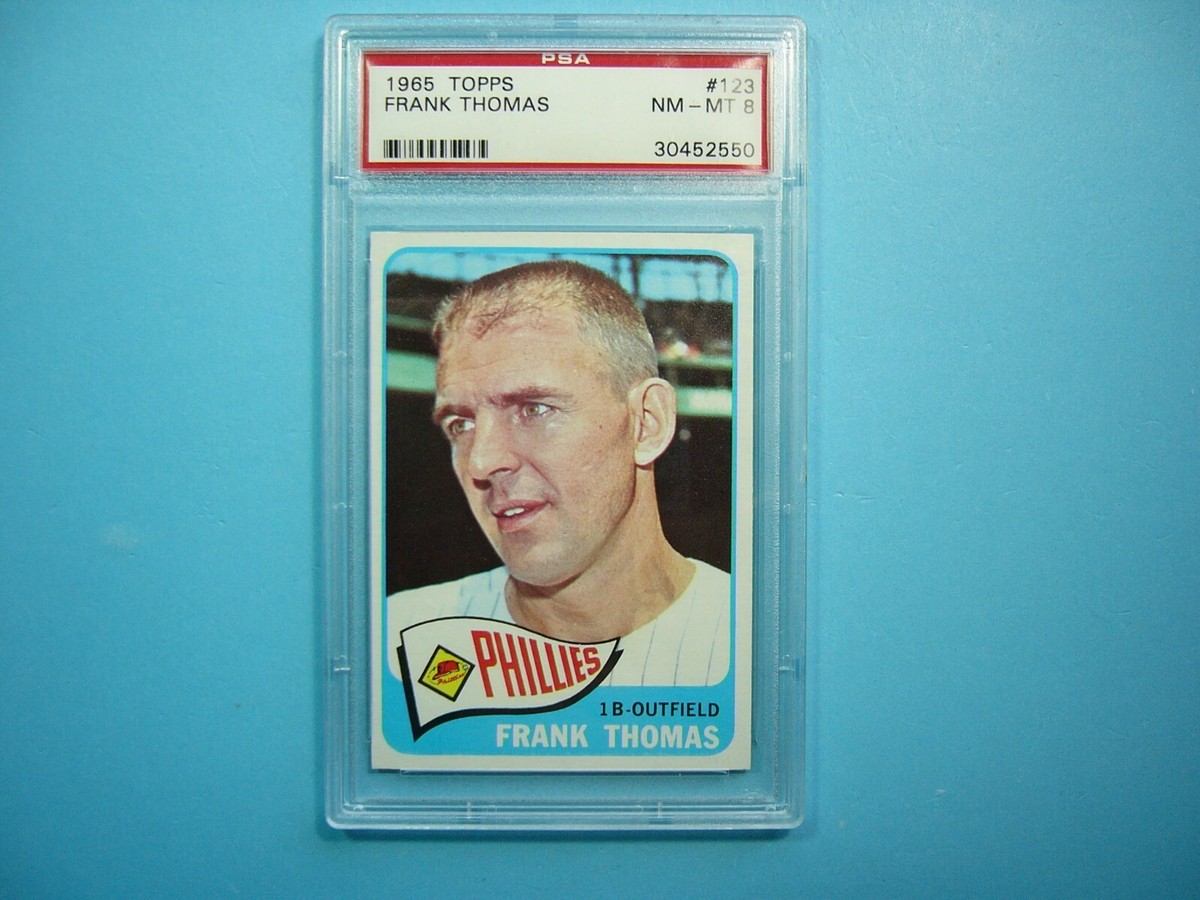 1965 TOPPS MLB BASEBALL CARD #123 FRANK THOMAS PSA 8 NM/MINT