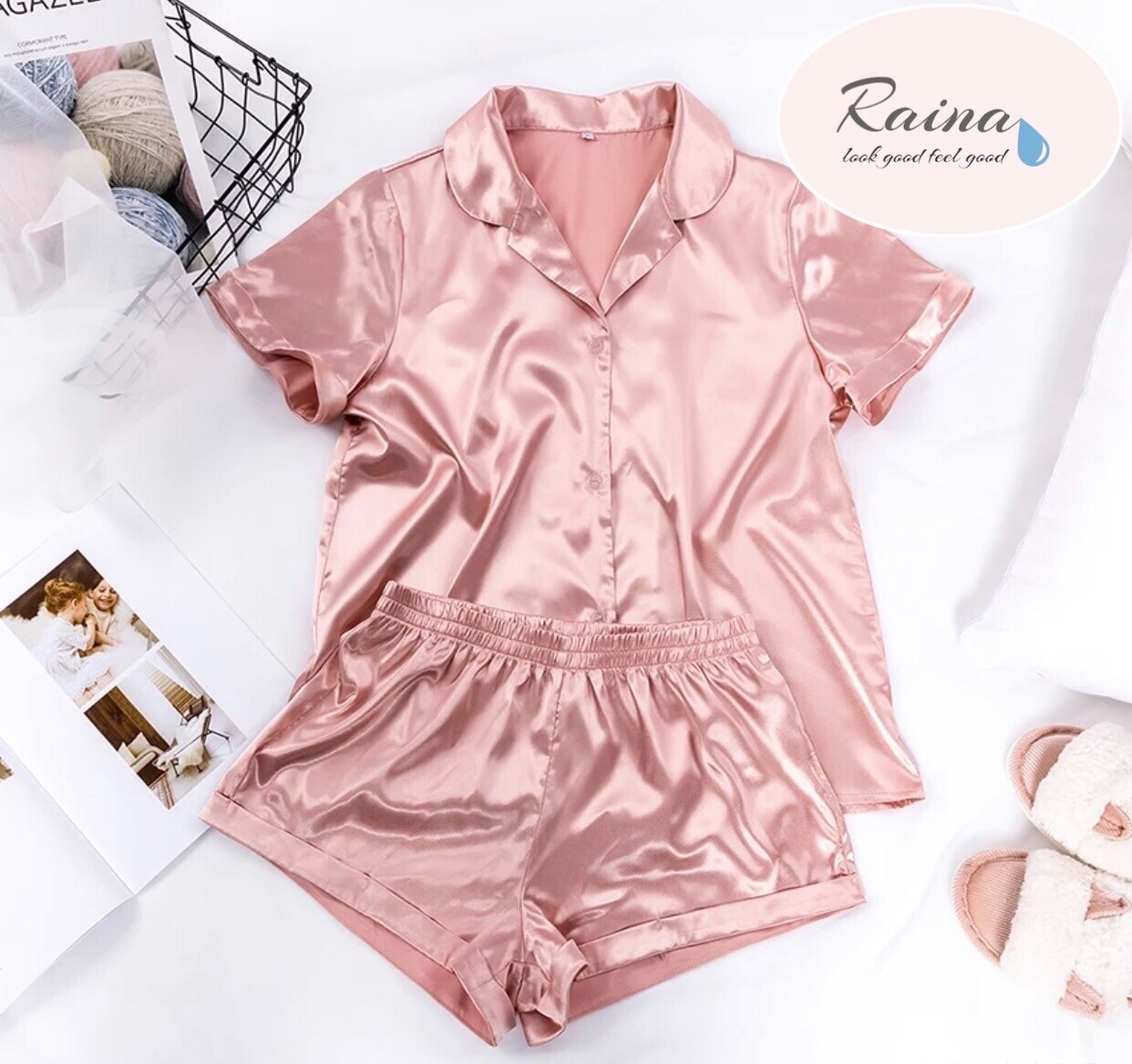 Satin Pajama Set Women Sleepwear Nighty US women size S, M, L – Crosswise  attorneys at law