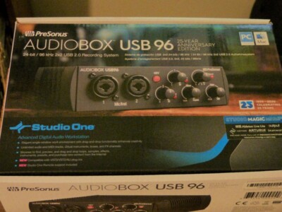 PreSonus AUDIOBOX 2-Channel MIDI Recording Interface Audio Music Studio One