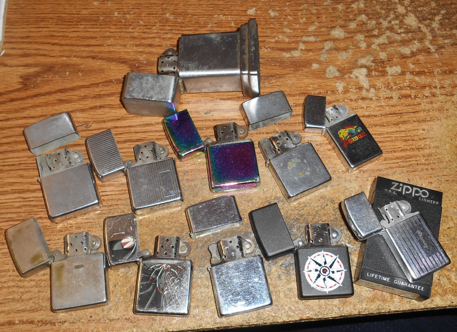 VINTAGE ZIPPO LIGHTER LOT/11 DIFFERENT/OUTSTANDING VARIETY + OTHER