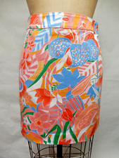 Talbots Petites Knee Length Skirt Multi Color Print Resort SZ 2P NWT