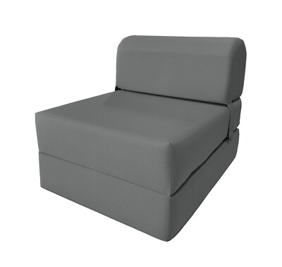 Sleeper Chair Folding Foam Beds, Portable Couch Sit Sleep 6 x 24 x 70 Gray