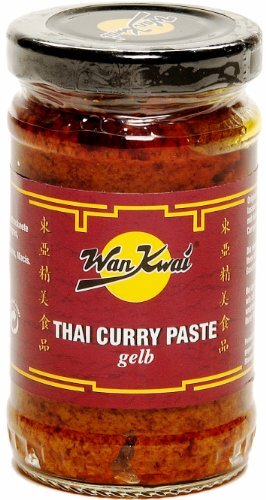 Wan Kwai Thai Curry Paste Amarillo Pasta de Especias Roter Chili 110g 3er Pack