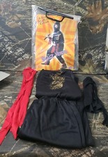 Boys Girls Black Ninja Halloween Costume Medium 8-10 Fun World Kids Childrens G2