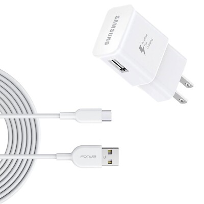 Type-C Fast Home Charger 6ft USB Cable Quick Power Adapter Travel for Tablets