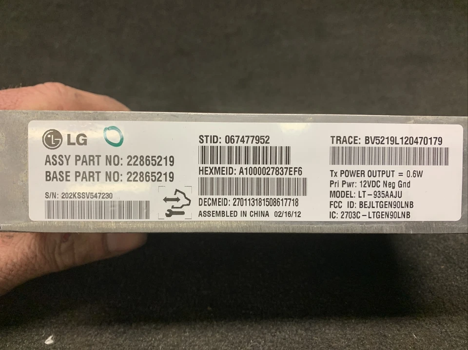 Módulo de control de comunicación Buick Lacrosse Verano 2012 22865219 OEM envío rápido Foto 2 de 3