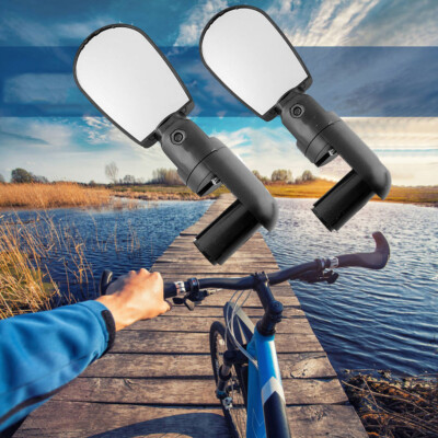 2x Adjustable Bike Bicycle Mirror Cycling Wide-Angle Handlebar Rearview Mirror