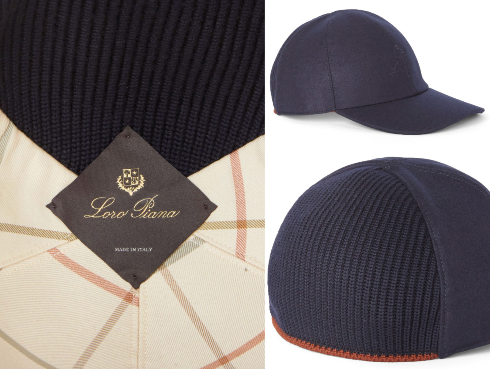 Loro Piana My Baseball Cap Cashmere Wool Hat Cap Baseball Cap Hat M