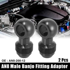 2pcs 12mm Fuel Banjo Fittings 8AN Male Flare Fuel Line Adapter Connector for Car
