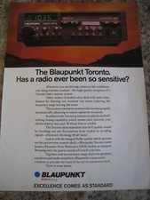 BLAUPUNKT TORONTO BOSCH GROUP EXCELLENCE STANDARD 1986 ADVERT A4 FILE 41