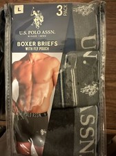 3PK STRETCH BOXER BRIEFS - Large