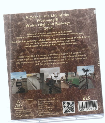 A Year In The Life Of The FFestiniog & Welsh Highland Railway 2016 (Blu Ray ) - Picture 2 of 3