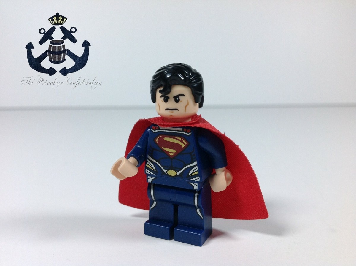 LEGO DC Comics Minifigure Superman Dark Blue Suit sh077 Man of Steel  Superhero