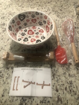 Pawfetti Temptations Pawfetti Mixing Bowl W/stand,whisk,spatula New In Box 10 ...