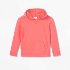New Cat  Jack CORAL fleece pullover hoodie GIRLS Sz MEDIUM YOUTH KIDS