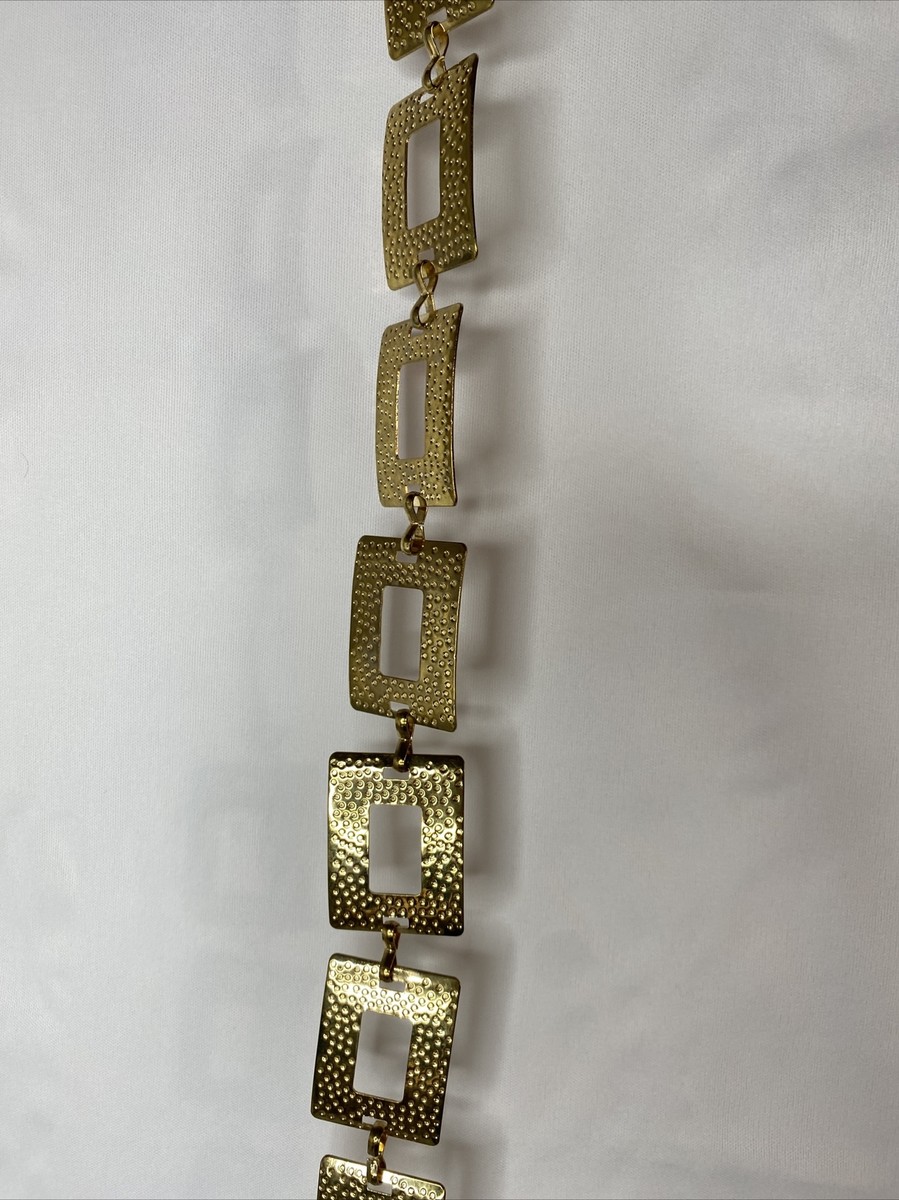 Gold Textured Metal Belt Square Filigree Link Chain Boho Bohemian 90s Y2K 71N9msSZK-L._AC_SY350_QL65_.jpg main image 2