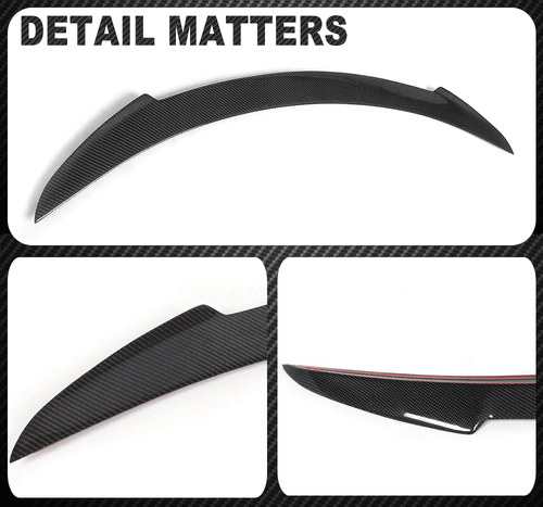Alerón trasero de carbono para Tesla Model S 2012-2020 labio alerón de maletero - Imagen 14 de 14