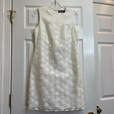 polka dot hoco dress Won Me Over Polka Dot Ric Rac Mini Dress White main image 0