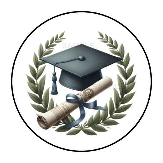 Gorra de graduación pegatinas etiquetas sobres sellos favores de fiesta Foto 2 de 2