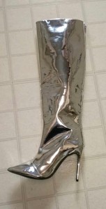 silver boots size 9