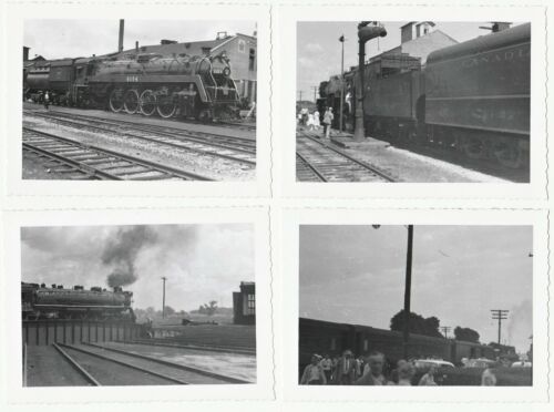 PHOTO  Lot of  8 - Canadian National CN Railroad Orig 1950 Snapshots Trains etc - Picture 1 of 8