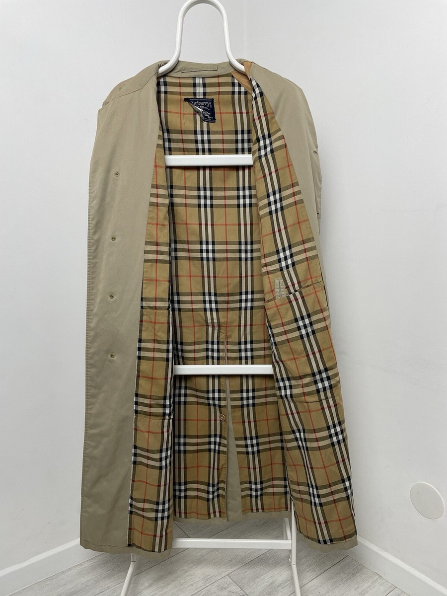 Burberry's trench Coat Cotton Biege nova check | eBay